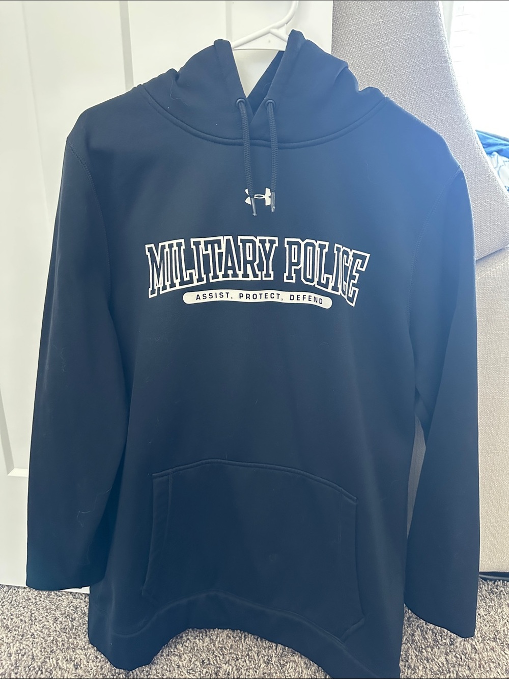 Under Armour Black 'Military Police' Crewneck Hoodie